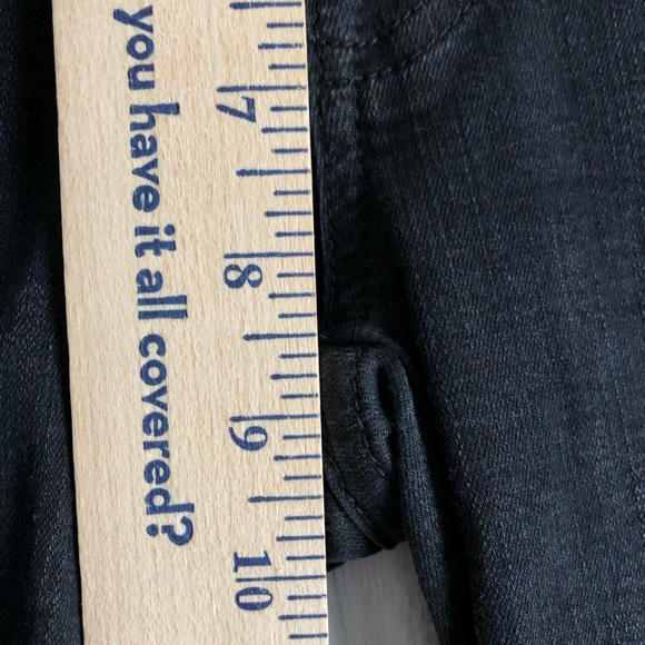 madewell 9” Mid Rise Button Fly Skinny Jeans Black - Picture 7 of 11